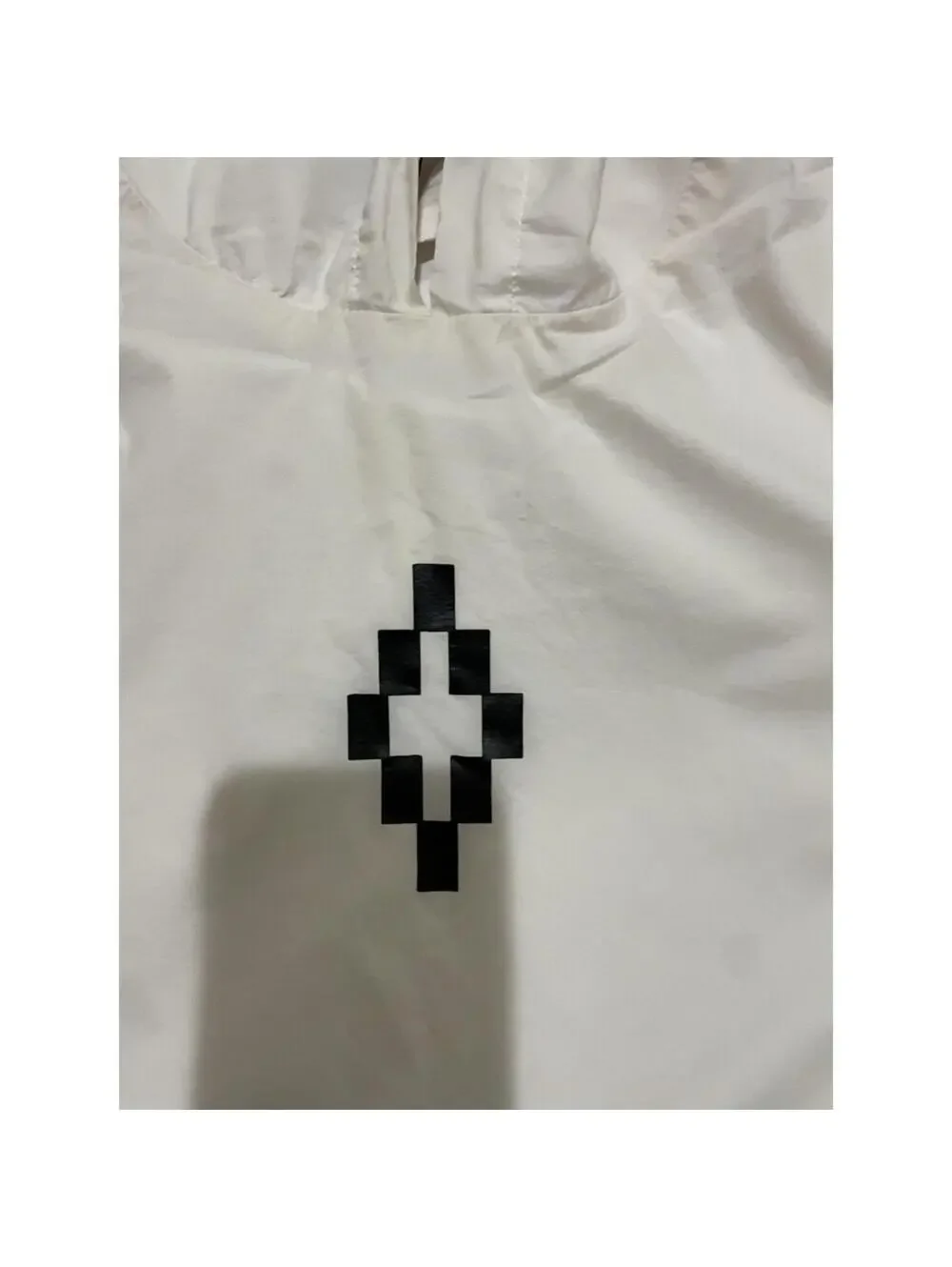 Youth Marcelo Burlon Cross Motive Lightweights White Hoodie Windbreaker M Medium